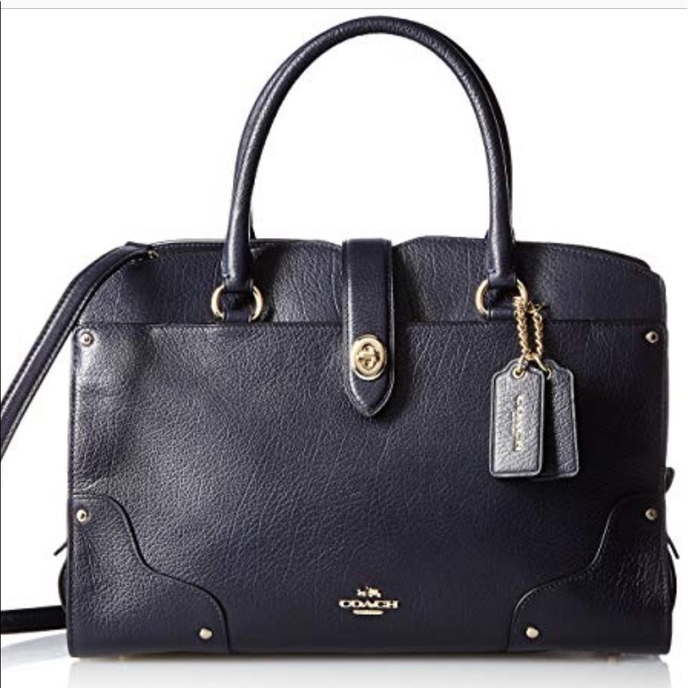 ✨Coach Mercer 24 Satchel Midnight Blue✨